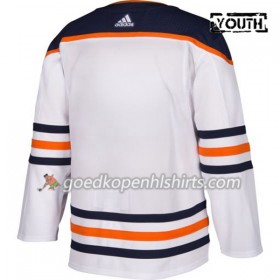Edmonton Oilers Blank Adidas Wit Authentic Shirt - Kinderen